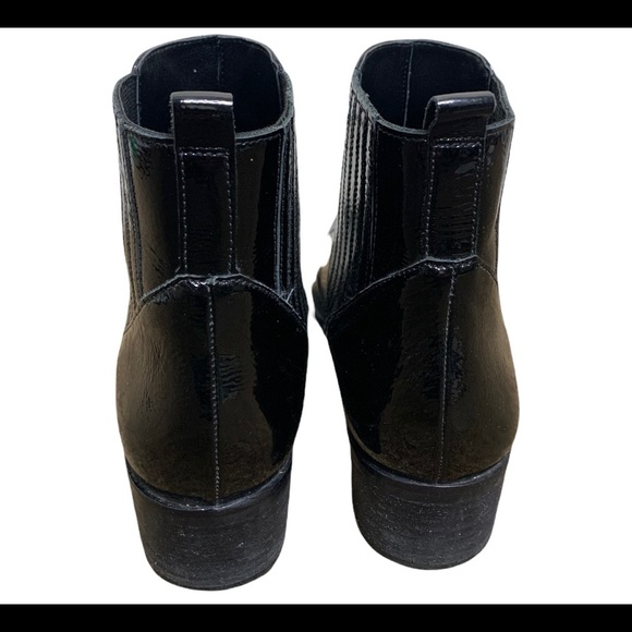 MARK FISHER LTD Yommi Patent Leather Pull On Chelsea Boots/Booties Black Sz 9.5 - Picture 8 of 13